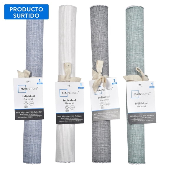 Individual 33x45Cm 80% Algodón 20% Poliéster Producto Surtido