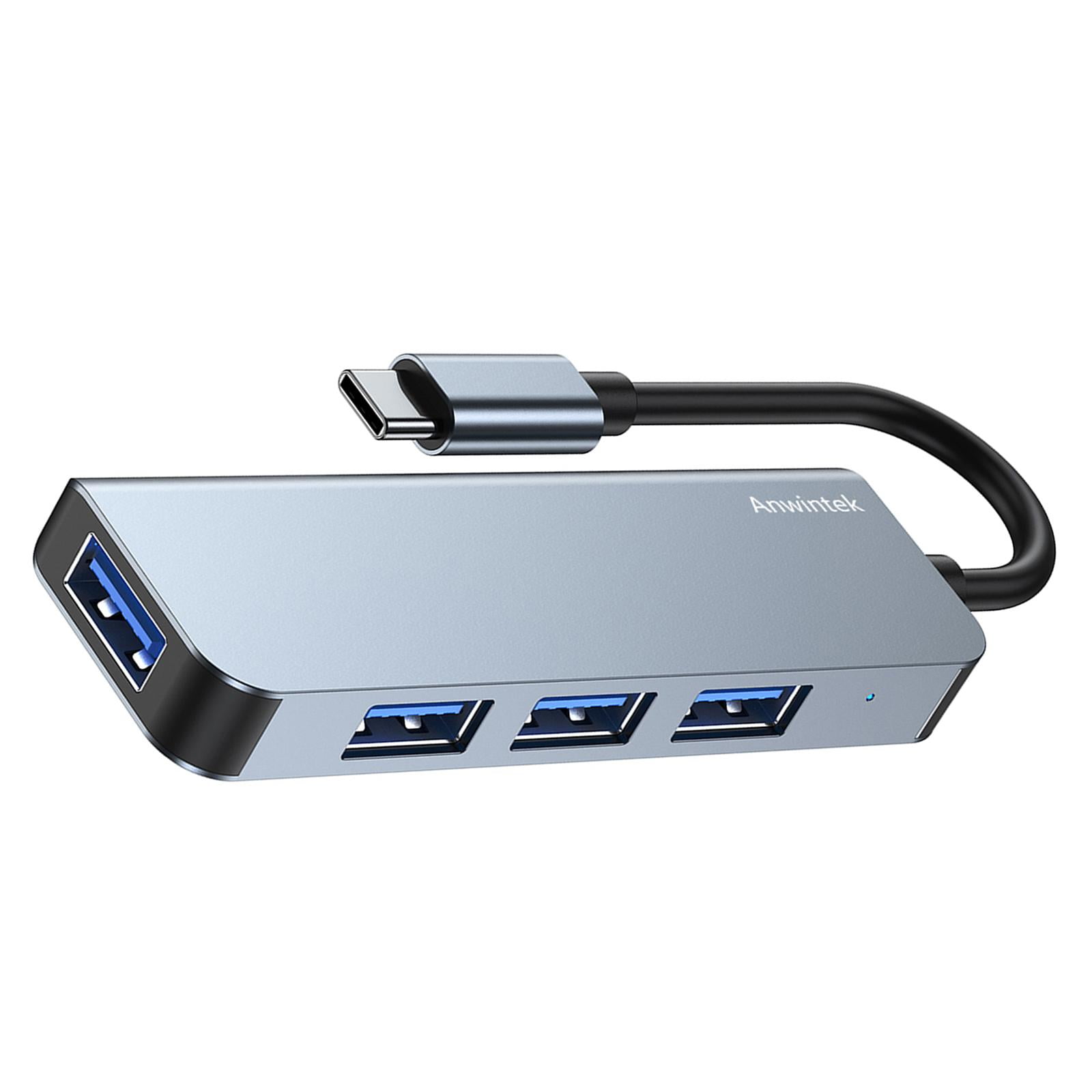 Adaptador De Hub De 4 Puertos Tipo C 3.1 A USB-A Para Uso Simultáneo