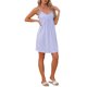thumbnail image 1 of INSPIRE CHIC Lencería para Mujer Volante Sin Mangas Camisón Suave Cuello en V Camiseta de Dormir L Azul, 1 of 6