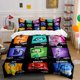 thumbnail image 2 of inside out duvet cover set, cartoon print duvet cover pillowcase boy girl room decoration, adult bedding set custom size, 2 of 5