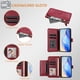 thumbnail image 3 of Funda tipo libro para OPPO A57e 4G con bolsillo con cremallera, cierre magnético, 7 ranuras para tarjetas y correa para la muñeca., 3 of 6