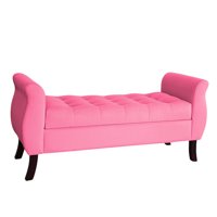 Genérico - Banqueta Baul Atenas Color Rosado