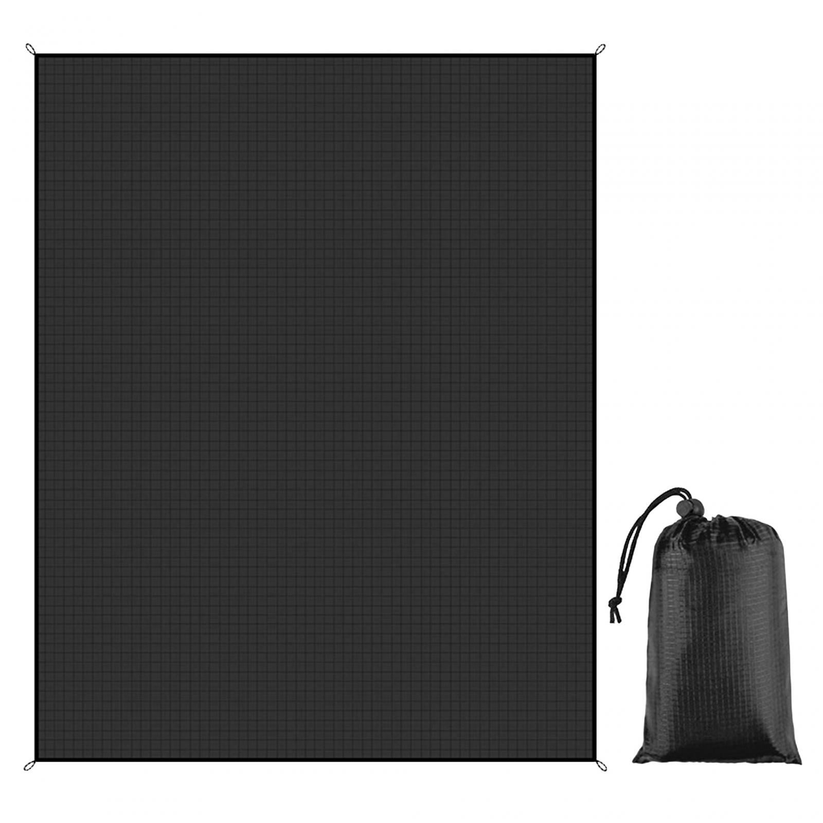 Magideal - Manta De Playa Manta De Camping Estera De Picnic Estera De Playa Plegable Impermeable A Prueba De Arena Manta De Picnic Para Jardín Mochilero Viajes Negro