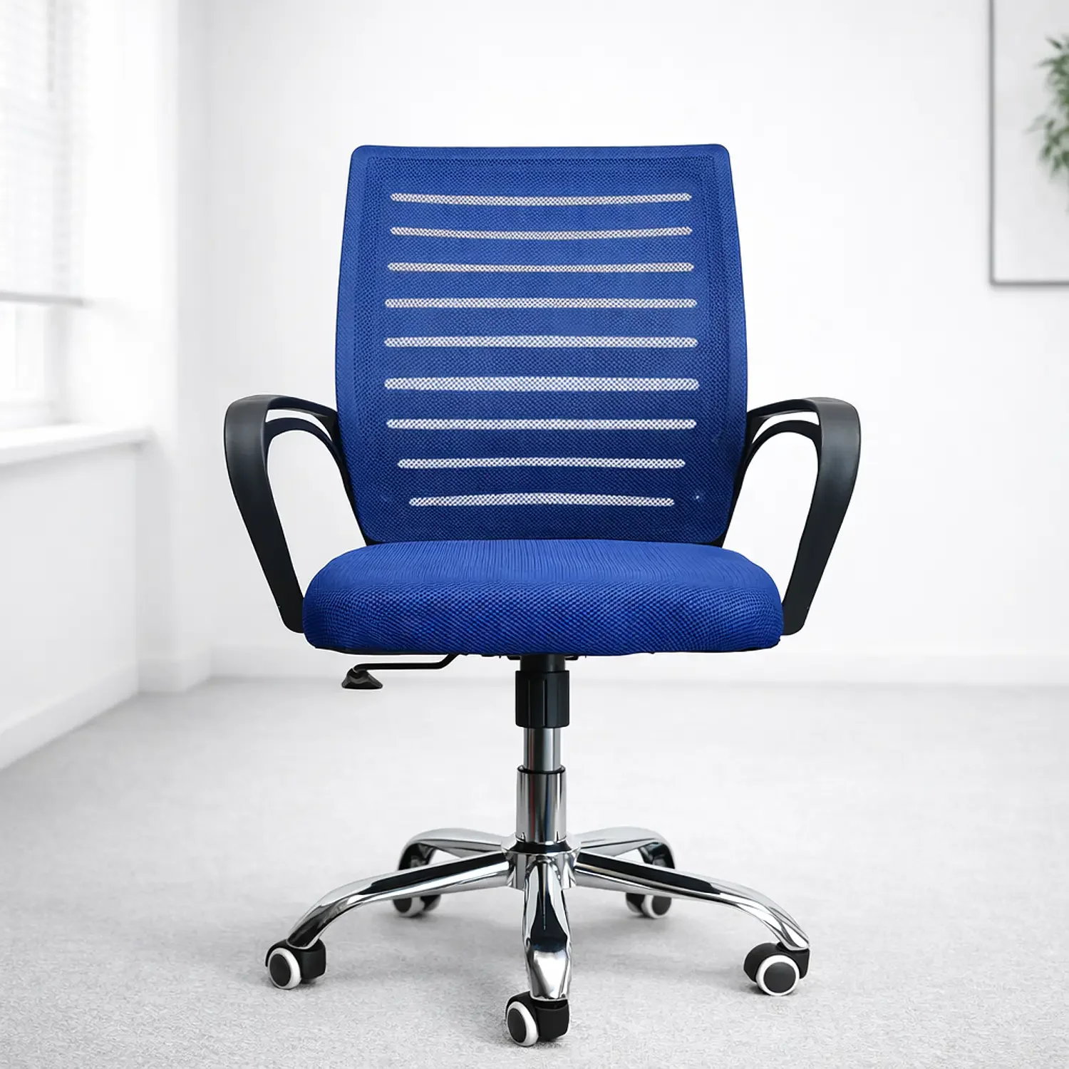 Genérico - Silla De Oficina Ergonómica Con Brazos Y Ruedas | Altura Ajustable Mesh Transpirable