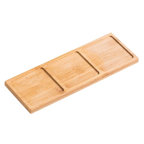Magideal - Bandeja De Madera Para Tocador, Bandeja Dispensadora De Jabón, Soporte De Pedestal, Organizador De Encimera, Soporte De Jabón, Bandeja De Baño, Para Rectángulo B