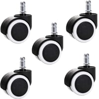 Crusec - Pack 5 Ruedas Universal Silla Escritorio Oficina Repuesto