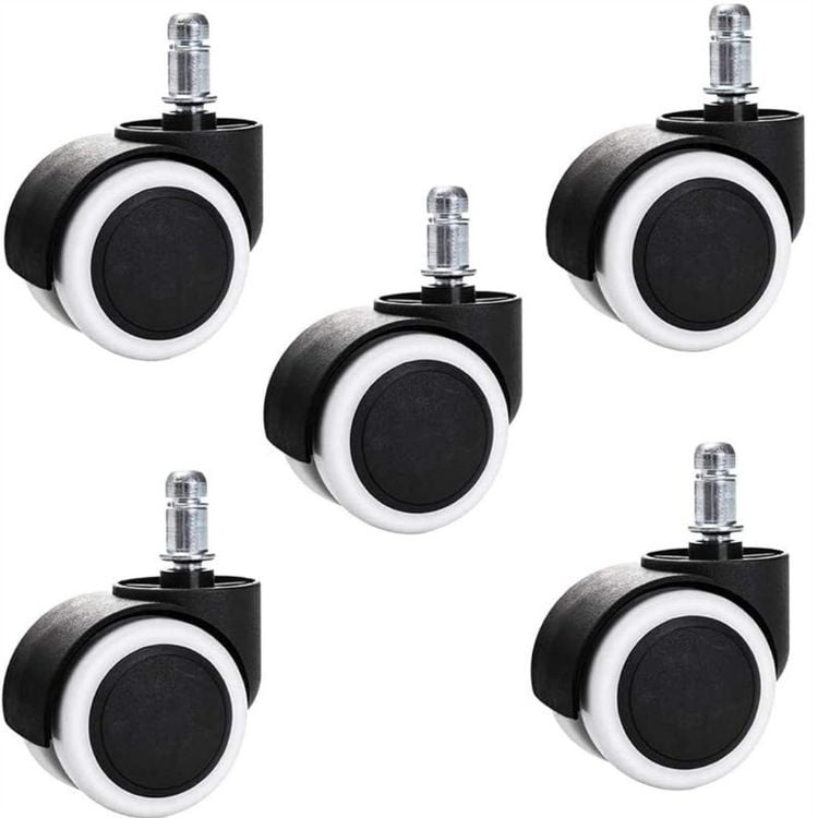 Crusec - Pack 5 Ruedas Universal Silla Escritorio Oficina Repuesto