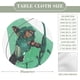 thumbnail image 2 of Flecha Verde-theme Fitted Round Tablecloths Elastic Edged Table Covers Waterproof Table Cloth for Kitchen Holiday Party Tables Decor 150cm, 2 of 6