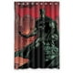 thumbnail image 1 of Cortina de ducha de Batman negra, juego de cortina de baño con ganchos, tamaño 48 x 72 pulgadas, 1 of 3