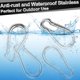 thumbnail image 4 of Mosquetón de resorte de 4 pulgadas, paquete de 4, de acero inoxidable 304, resistente, con hebilla de eslabón, conector de cuerda para camping, senderismo, columpio, gimnasio, hamaca, plateado (AU04), 4 of 7