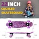 thumbnail image 3 of Skateboard Nattork mini cruiser de 22" con ruedas luminosas moradas, 3 of 6