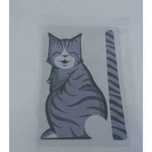 Mundo Eve - Adhesivo Trasero Gato Gris