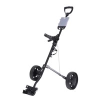 Magideal - Carrito De Golf Plegable, Carrito De Golf De 2 Ruedas, Ajustable, Ángulo De Mango, Fácil De Transportar, Carrito De Golf Plegable, Soporte Para Bolsa