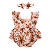 Magideal - Mameluco Para Niñas, Ropa De Verano, Mono Bonito Y Transpirable Para Niños Pequeños, Mono Con Volantes Para Accesorios De Fotografía, Fiesta Informal 9 A 12 Meses