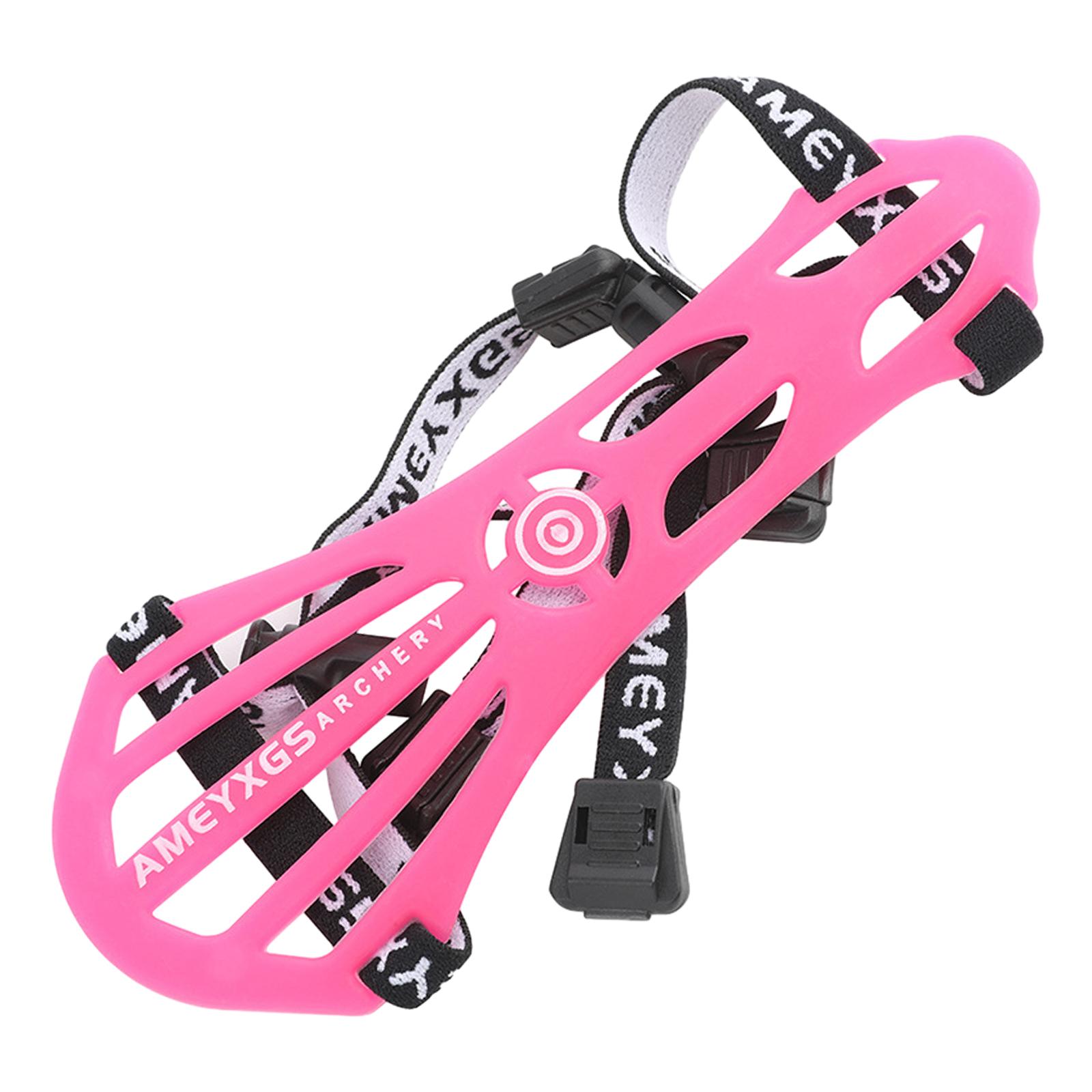 Magideal - Protector De Brazo De Tiro Con Arco,Equipo De Protección De Tiro Con Arco,Protector De Mano De Flecha Ligero,Protector De Antebrazo,Accesorio De Tiro Rosa