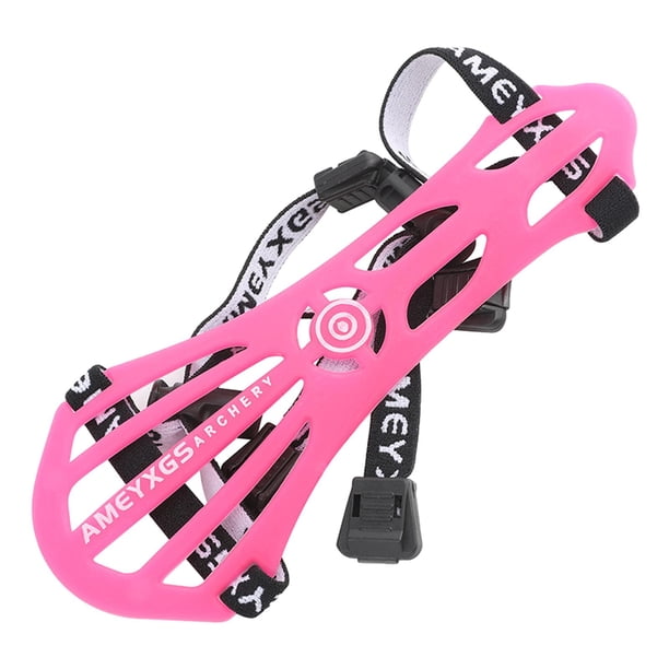 Protector de Brazo de Tiro con Arco,Equipo de Protección de Tiro con Arco,Protector de Mano de Flecha Ligero,Protector de Antebrazo,Accesorio de Tiro Rosa