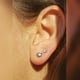 thumbnail image 3 of Pendientes Aretes Aros Puntos Luz En Plata 925 Zirconio 3mm, 3 of 3