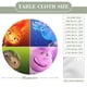 thumbnail image 2 of Elementos-theme Fitted Round Tablecloths Elastic Edged Table Covers Waterproof Table Cloth for Kitchen Holiday Party Tables Decor 150cm, 2 of 6