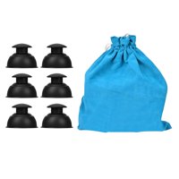 Ioensy - Ventosas De Silicona Accesorios Negros Cuidado Personal 6Pzs Con Bolsa