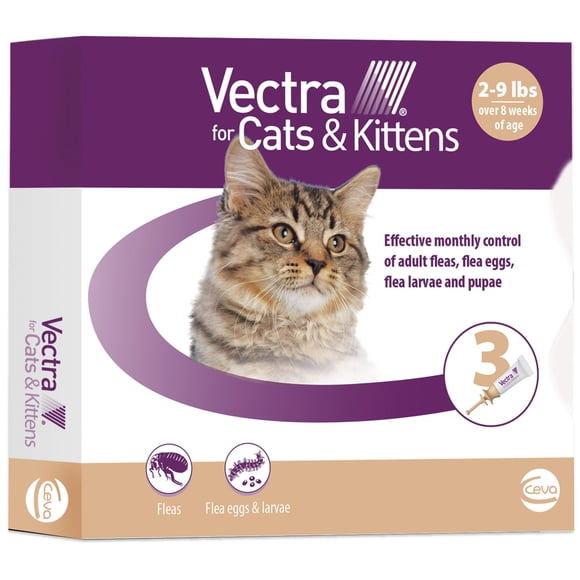 Tratamiento y prevención contra pulgas Vectra para gatos pequeños de 1 a 4 kg
