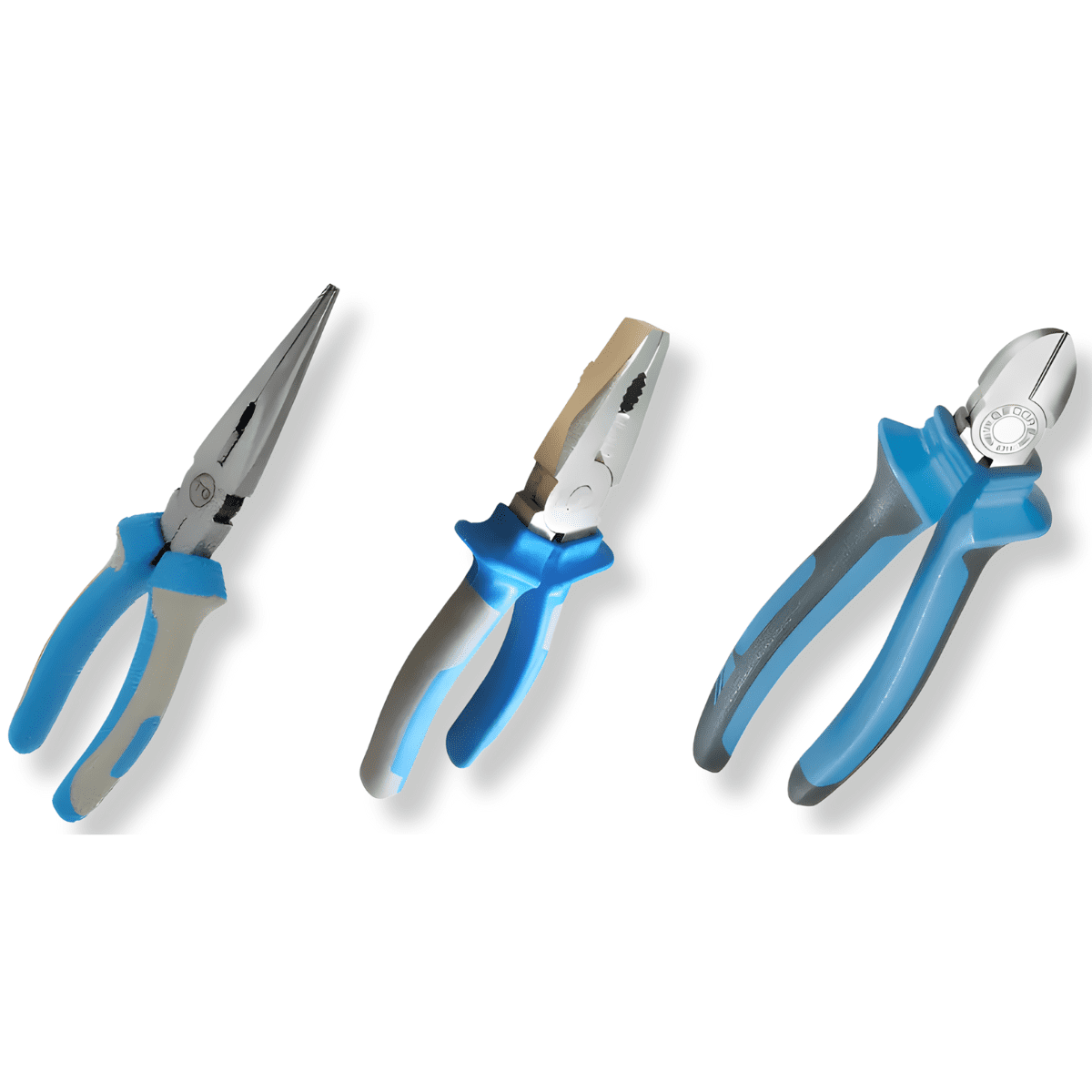 Genérica - Juego De 3 Alicates Multiuso – Punta Larga, Corte Diagonal Y Combinado Profesional