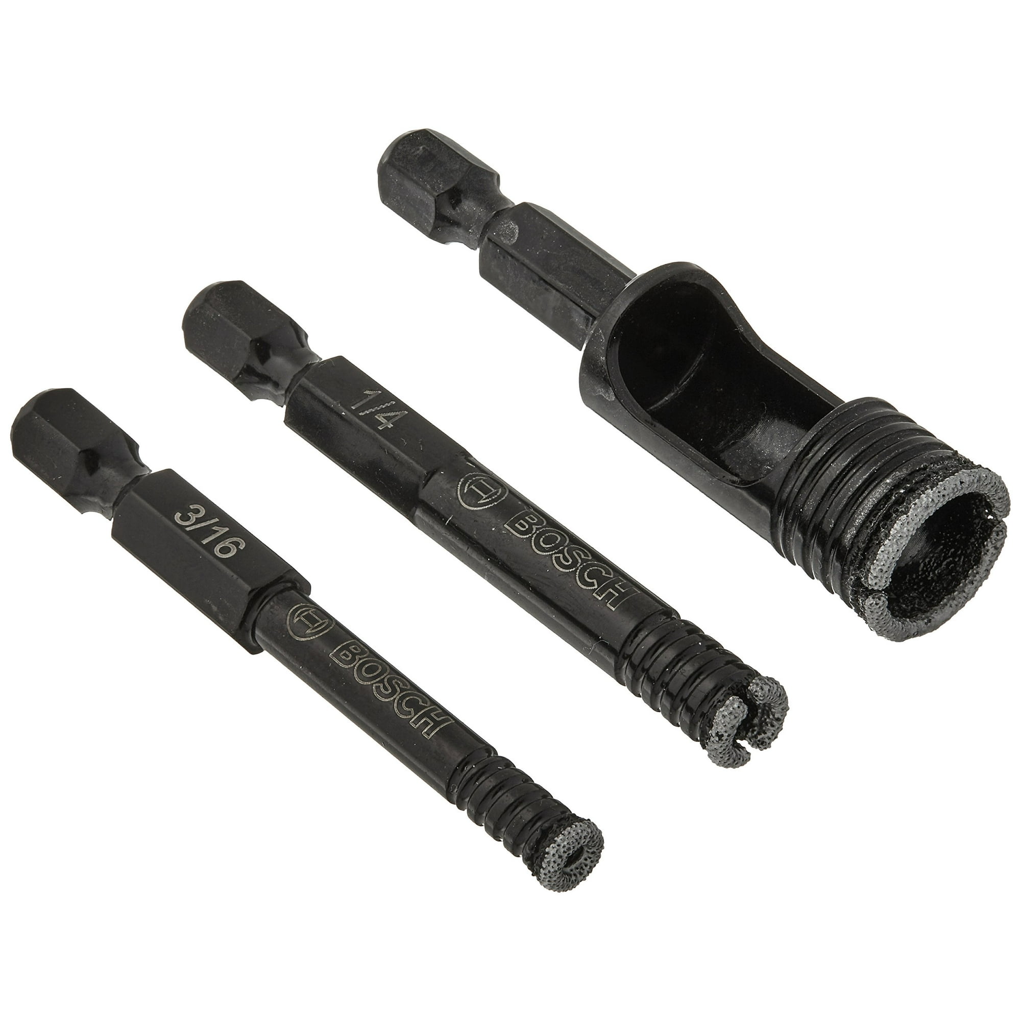 Juego De Sierras Perforadoras Con Forma De Diamante Bosch Hdgm2 Hdgm De 3 Piezas, Color Negro