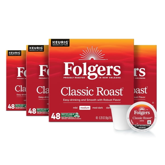 Coffee Folgers Classic Roast Medium Toast 192 cápsulas K-Cup