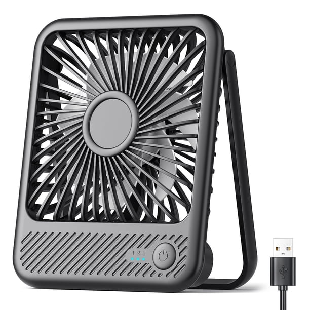 Ventilador de escritorio USB Koonie Strong Wind, ultrasilencioso, 3 velocidades, 5 pulgadas