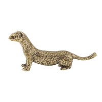 Magideal - Mini Estatua De Comadreja De Latón, Mascota De Té, Estatuilla Versátil, Mini Escultura De Animal, Figura De Comadreja Para Mesa, Decoración Del Hogar,