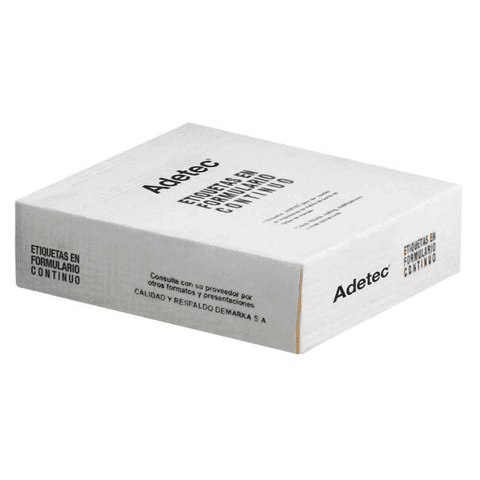 Adetec - Etiquetas Formulario Continuo 36X102 2 Columnas