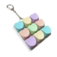 Magideal - Juguete Antiestrés Con Teclado, Botón Mecánico Y Clicker Para Dedos. Llavero Con Teclado Y Juguete Antiestrés Con Sonido De Teclado Real Para Reducir Corazón De Macarrón
