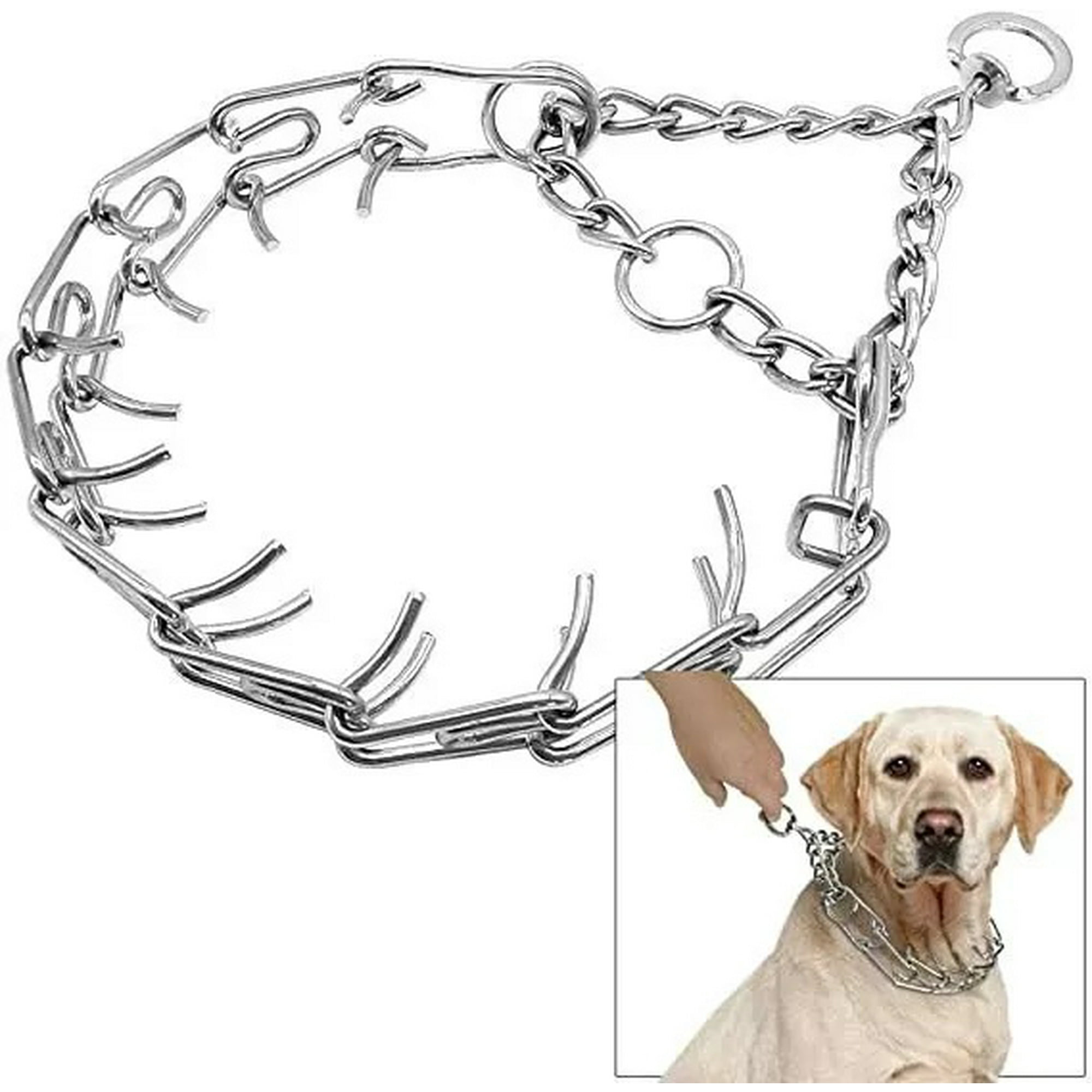 Defensor - Collar Adiestramiento, Para Perros Con Medida De Cuello 50cm, Color Plateado