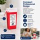 thumbnail image 5 of Contenedor de objetos punzantes Dealmed de 1,9 L con tapa abatible rojo, 5 of 5