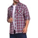 thumbnail image 4 of INSPIRE CHIC Camisas de Hombre de Colores Contrastantes a Cuadros Ajustadas de Manga Larga con Bolsillo M Rojo Azul Marino, 4 of 7