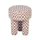 thumbnail image 1 of Banco TOV Furniture Claire de bouclé cuadriculado marrón 43 x 43 x 43 cm, 1 of 6