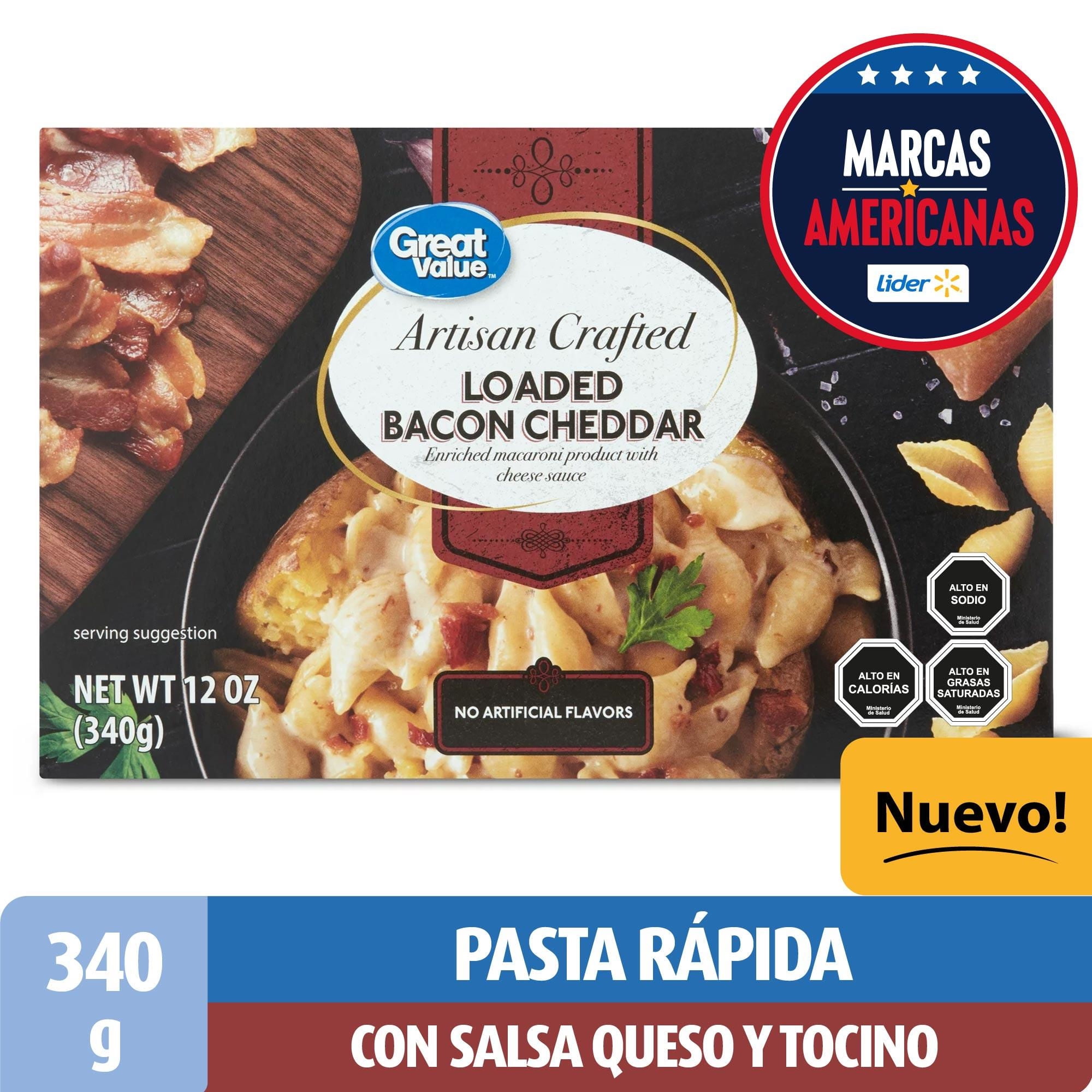 Macarrones Con Queso Cheddar Y Tocino 340 g Great Value