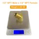 thumbnail image 3 of Tubería Legines 45 Degree Street Elbow Brass 1/2 NPT, 3 of 6
