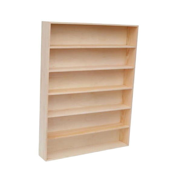Estante de exhibición de madera, escaparate de decoración, caja de almacenamiento vertical de exhibición de 6 capas, organizador para modelo de coche