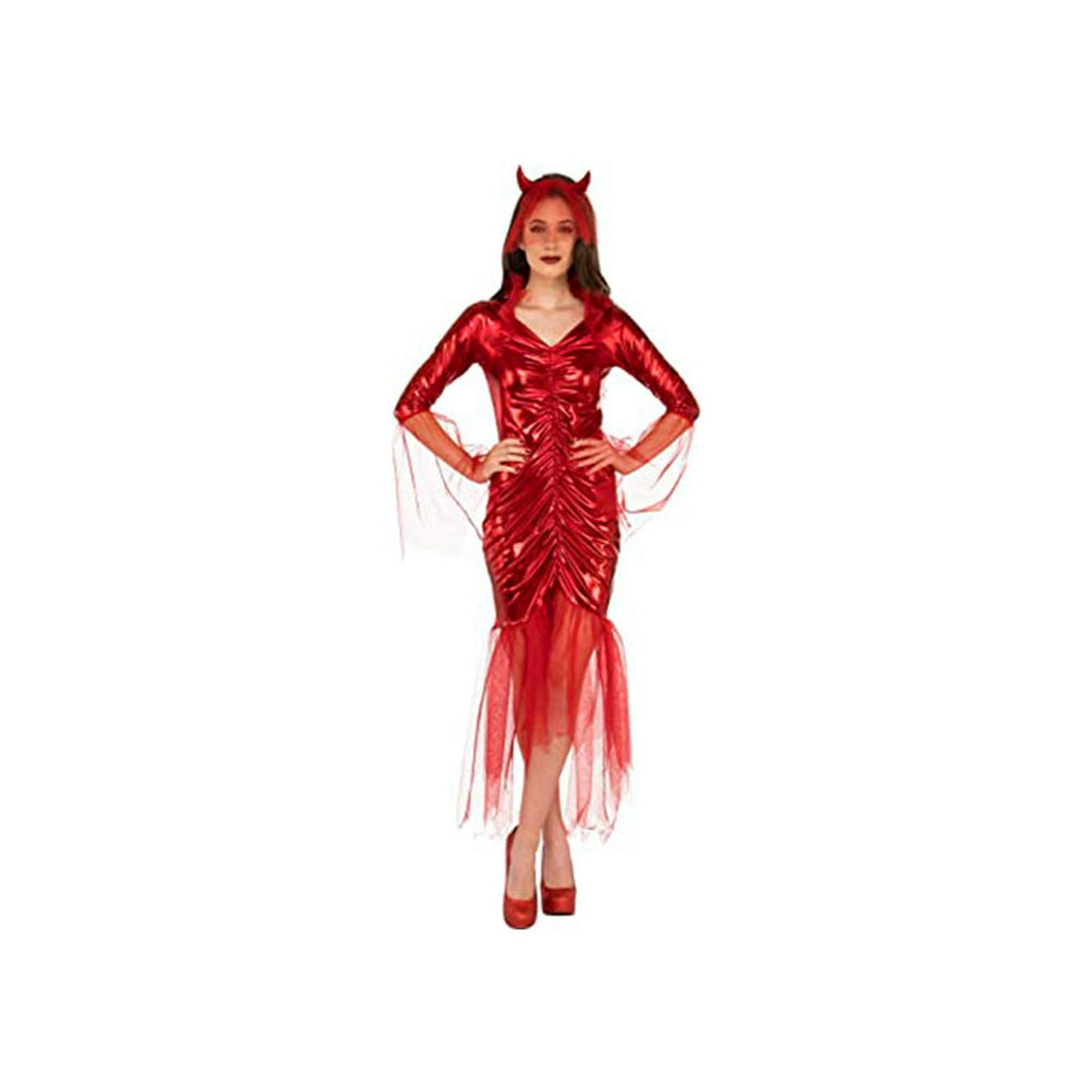 Rubies - Disfraz Mujer De Novia Diabla Rojo - Talla Standard Multicolor