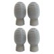 thumbnail image 3 of 4pcs Silicona Drum Stick Head Sleeve Drumstick Rubber Case Cover Gris, 3 of 5