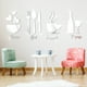 thumbnail image 2 of 1 Set/17 Pieces Kitchen Wall Decor Acrylic Mirror Wall Stickers, Fork Spoon Bowl Tea Cup Bottle Sign 3D Mirror Decal, Kitchen Wall Mirrors Decor DIY Detachable Mural Sticker For Living Room, Dining R, 2 of 4
