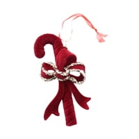 Bothyi - Adorno Navideño Colgante Para Árbol De Navidad, Para Interior Y Hogar, Color Rojo, Con Forma De Bastón, 11 X 6 Cm