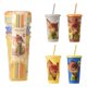 thumbnail image 1 of Vaso con pajilla MINISO 520 ml – Set de 4 piezas con diseño de Zootopia, 1 of 9
