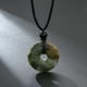 thumbnail image 1 of Handmade Braided Necklace with Natural Stone Peace Buckle - Adjustable and Stylish, 1 of 5