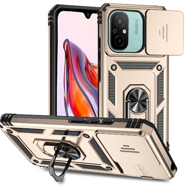 Estuche GANGXUN para Xiaomi Redmi 12C, soporte giratorio 360°, estilo mecánico y magnético