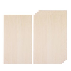 Bothyi - 10 Uds. De Hojas De Madera Para Manualidades, Placa De Madera Sin Terminar Para Grabado De Casa De Barco, 300Mm X 50Mm X 1Mm