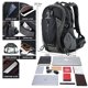 thumbnail image 3 of Mochila FENGDONG impermeable ligera de 40 L para senderismo negra, 3 of 6