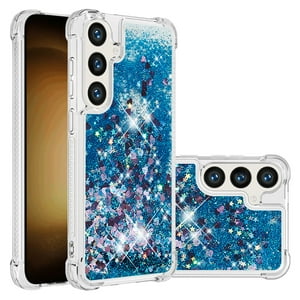 Funda Foxdock Para Samsung Galaxy S24 Con Brillo Líquido, Protección Completa Y Soporte De Anillo Giratorio