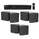 thumbnail image 1 of Amplificador comercial Rockville RCS80-1 de 60 W y 70 V con altavoces de pared de 3,5", 1 of 8