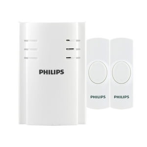 Kit De Timbre Inalámbrico Philips Des2280W/27 Con 2 Pulsadores